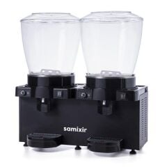 Samixir Panoramik Twin Analog Soğuk İçecek Dispenseri, 22+22 L, Siyah, Karıştırıcılı, 69x40x75 cm, MM44.AB