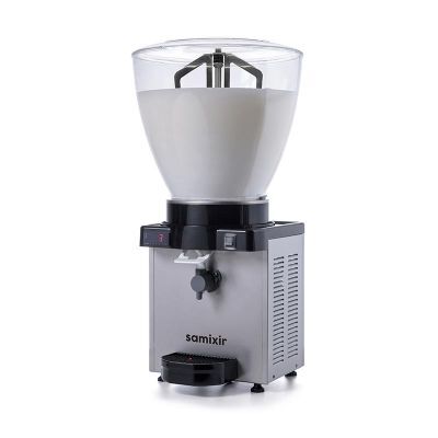 Samixir Panoramik Dijital Köpüklü Ayran Dispenseri, 40 L, Inox, 45x45x89 cm, KAM40.DI