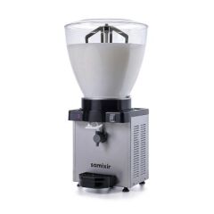 Samixir Panoramik Dijital Köpüklü Ayran Dispenseri, 40 L, Inox, 45x45x89 cm, KAM40.DI