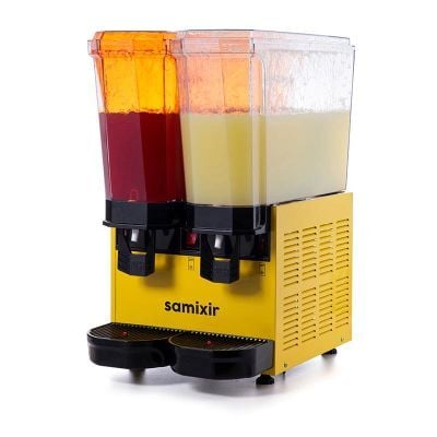 Samixir Klasik Twin Soğuk İçecek Dispenseri, 20+20 L, Sarı, Fıskiyeli, 36x52x66 cm, 40.SSY