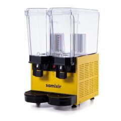 Samixir Klasik Twin Soğuk İçecek Dispenseri, 20+20 L, Sarı, Fıskiyeli, 36x52x66 cm, 40.SSY