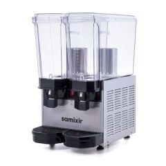 Samixir Klasik Twin Soğuk İçecek Dispenseri, 20+20 L, Inox, Fıskiyeli, 36x52x66 cm, 40.SSI