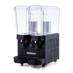 Samixir Klasik Twin Soğuk İçecek Dispenseri, 20+20 L, Siyah, Fıskiyeli ve Karıştırıcılı, 36x52x66 cm, 40.SMB