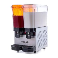 Samixir Klasik Twin Soğuk İçecek Dispenseri, 20+20 L, Inox, Fıskiyeli ve Karıştırıcılı, 36x52x66 cm, 40.SMI