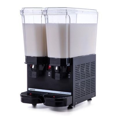 Samixir Klasik Twin Soğuk İçecek Dispenseri, 20+20 L, Siyah, Karıştırıcılı, 36x52x66 cm, 40.MMB